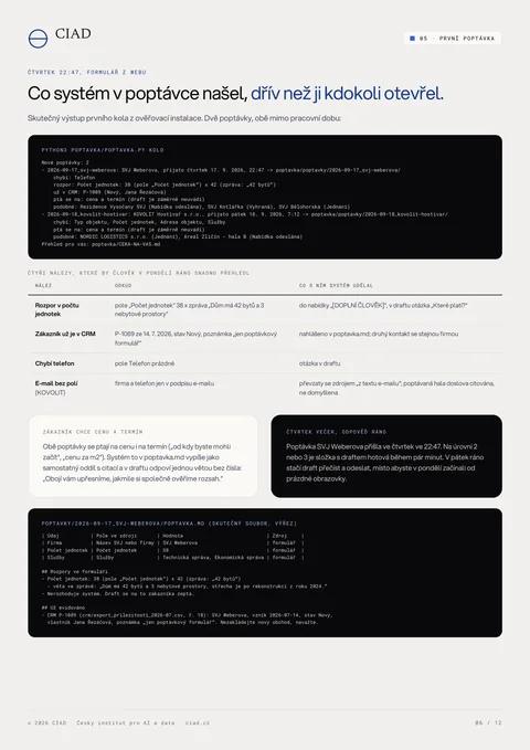 Strana 6 postupu: Čtvrtek 22:47, formulář z webu