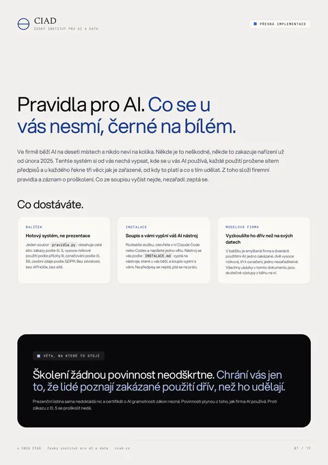 Obálka PDF postupu Pravidla pro práci s AI